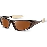 DsitMG Wrap Around Y2K Sunglasses for Women Trendy Oval Polarized Glasses UV400 Protection Sun protection traveling cycling