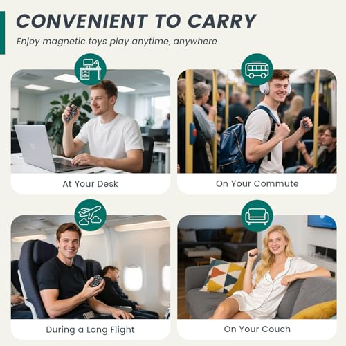 LovesTown 550PCS Fidget Toys Adult, Ferrite Putty Magnetic Rocks for Office Teens Gifts