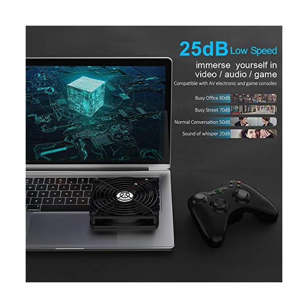 ELUTENG-120mm-Fan-USB-Computer-Fans-USB-Fan-5456CFM-1500RPM-USB-Powered-Cooling-Fan-with-Metal-Grill-Guard-5V-Fan-Compatible-for-PC-PS4-XboxTV-BoxLaptopAV-Cabinet-etc ELUTENG 120mm Fan USB Computer Fans USB Case Fan 54.56CFM 1500RPM USB Powered Cooling Fan with Metal Grill Guard 5V Fan…