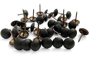 Let's Decorate 200PCS 0.43inch Matte Black Upholstery Tacks, Small Size Decorative Tacks for Barn Door Couch, Furniture Metal
