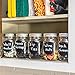 Colore Chalkboard Labels - Perfect Stickers for Mason Jars, Water & Wine Bottles, Food Can & Container - Free Door Tag - Black Round Shape - 3 Sheets