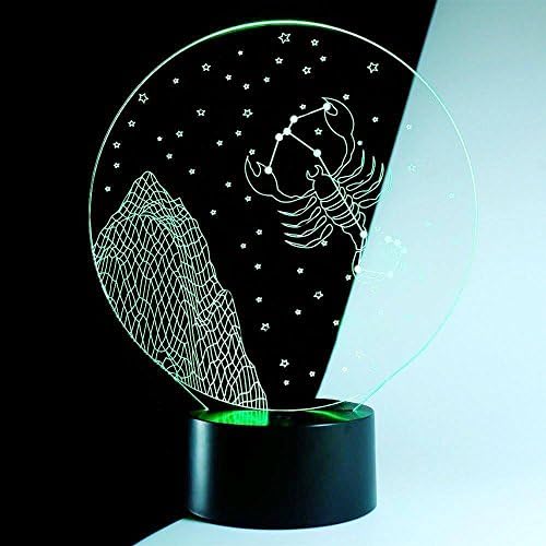 Urwise 12 Constellations LED Night Light 7 Color Charge Button LED Desk Table Light Lamp Bedroom ZB-3063 (Scorpio)