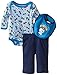 BON BEBE Baby-Boys Newborn Lil' Hero 3 Piece Pant Set with Bib and Bodysuit