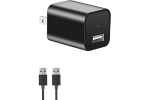 ISEKURITY USB Charger Camera,1080P Mini Nanny Cam with Motion Detection Wall Charger Secret Camera with Loop Recording for Home Security Surveillance Video Camera No WiFi Needed No Audio