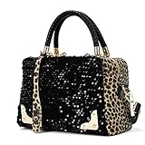 Women Bag, Gillberry Women Sequin Leopard Messenger Cross Shoulder Bag Handbag HandBag (Black)