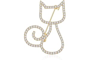 KILIPOL Cute Cat Brooch Pin Corsage, Shirt Dress Hat Jewelry Accessory Decor for Birthday Party Christmas Gift (Style 3)