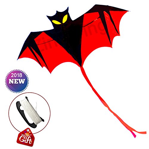 Large Bat Kite Big Batman Kids Adult New Rainbow Colorful Magic Dragon Animal kite Easy Flyer Kites Park Flyer Beach Favors Outdoor Favorites Toy Gift