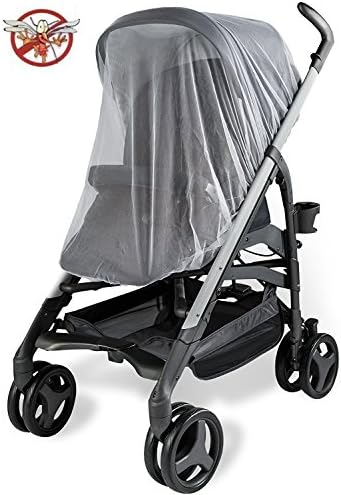 Baby Mosquito Net for Strollers, Carriers, Car Seats, Cradles. Fits Most Pack&Plays, Cribs, Bassinets & Playpens. 70cm x 80cm, Made of White, Portable & Durable Baby Insect Netting