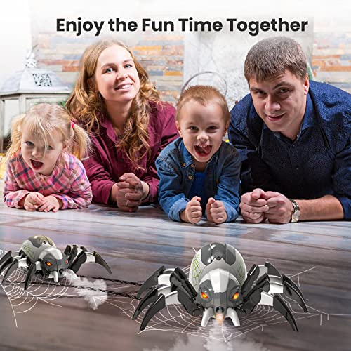DEERC Remote Control Spider, Realistic Robot Spider With Spray And