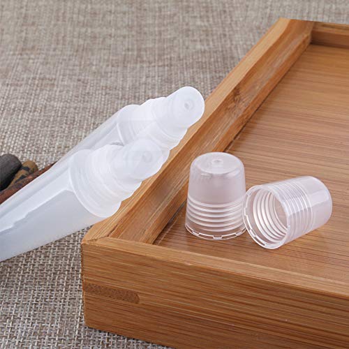 SUBANG 50 Pieces 10ml Empty Tubes Lip Empty Lip Gloss Containers with 2 Pieces 20ml Plastic Syringe Dispensing for DIY Lip Gloss Balm Cosmetic