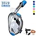 OUSPT Full Face Snorkel Mask, Snorkeling Mask with Detachable Camera Mount,Panoramic 180° View Upgraded Dive Mask with Safety Breathing System,Dry Top Set Anti-Fog Anti-Leak for Adults and Kids
