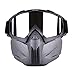 Motorcycle Goggles Mask Detachable, Harley Style Protect Padding Helmet Sunglasses, Road Riding UV Motorbike Glasses (Grid)