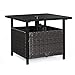 Ulax furniture Patio Side Table Outdoor Wicker Umbrella Bistro End Table