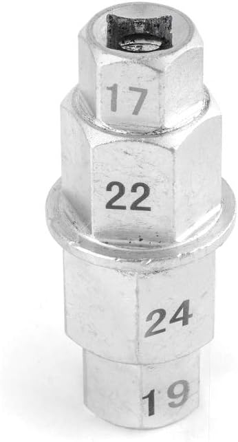 MOTO4U Hex Axle Tool For Motorcycle And ATVs Front & Rear Axle Wheel 4-in-1 Hex Allen Axle Spindle Tool 17mm, 19mm, 22mm, 24mm