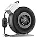 VIVOSUN Z4 4 Inch Inline Duct Fan, 203 CFM Ventilation Fan with Variable Speed Controller for Grow Tent, Indoor Garden Ventilation, Black