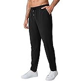 BRXL Men's Running Sweatpants Lightweight Workout Joggers Athletic Gym Jogging Track Casual with Zipper Pockets
