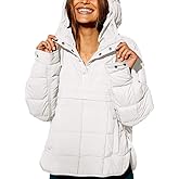 chouyatou Women's Quilted Pullover Puffer Jacket Packable Hooded Oversize Winter Coat Tops