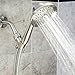 Shower Massage Handheld With Hose - Massager & Mist Hand Held Showerhead Kit - High Pressure Removable Head And Mount - Adjustable Massaging Rainfall Spray, 2.5 GPM - Brushed Nickel