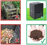 COMPOSTER 4smile 300 Litre Garden Composter Bin Black 300L Plastic view 4