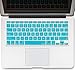 Kuzy Metallic Keyboard Cover for MacBook Pro and MacBook Air, Aqua (KZYKbScMulti131517MtAq)