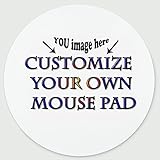 Personalized Round Mouse Pad - Add Pictures, Text, Logo or Art Design and Make Your own Customized Mousepad - Gaming, Office, Mousepad.