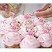 HOKPA Flower Cupcake toppers, HOKPA Glitter Deer Antler Cupcake toppers for Baby Shower Kids Birthday Party Decor (10pcs Golden)
