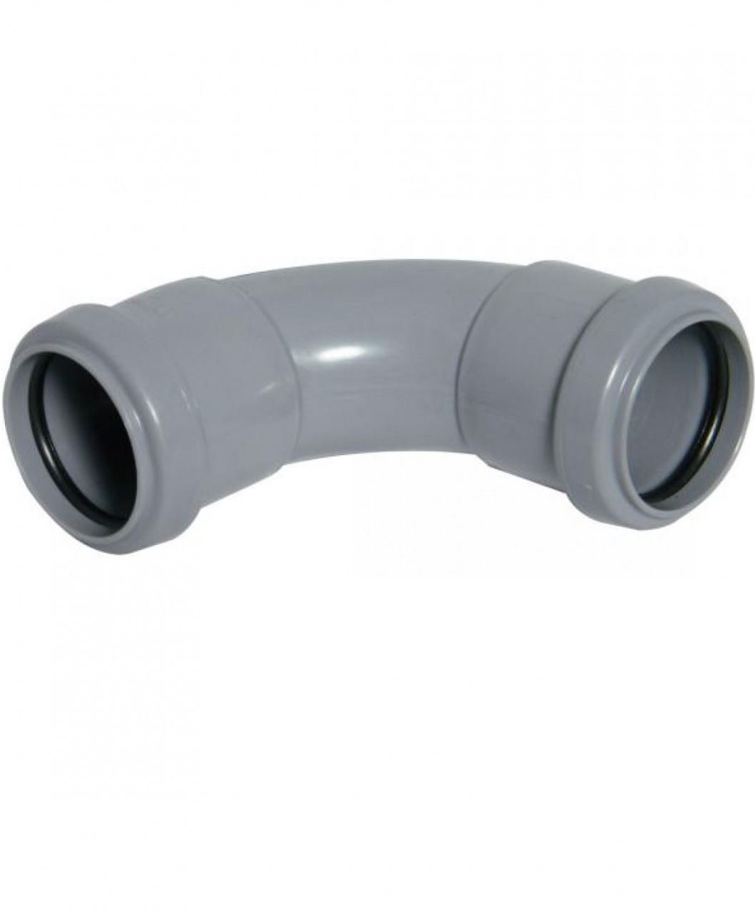 FLOPLAST 50mm Grey Pushfit Waste Pipe Bend