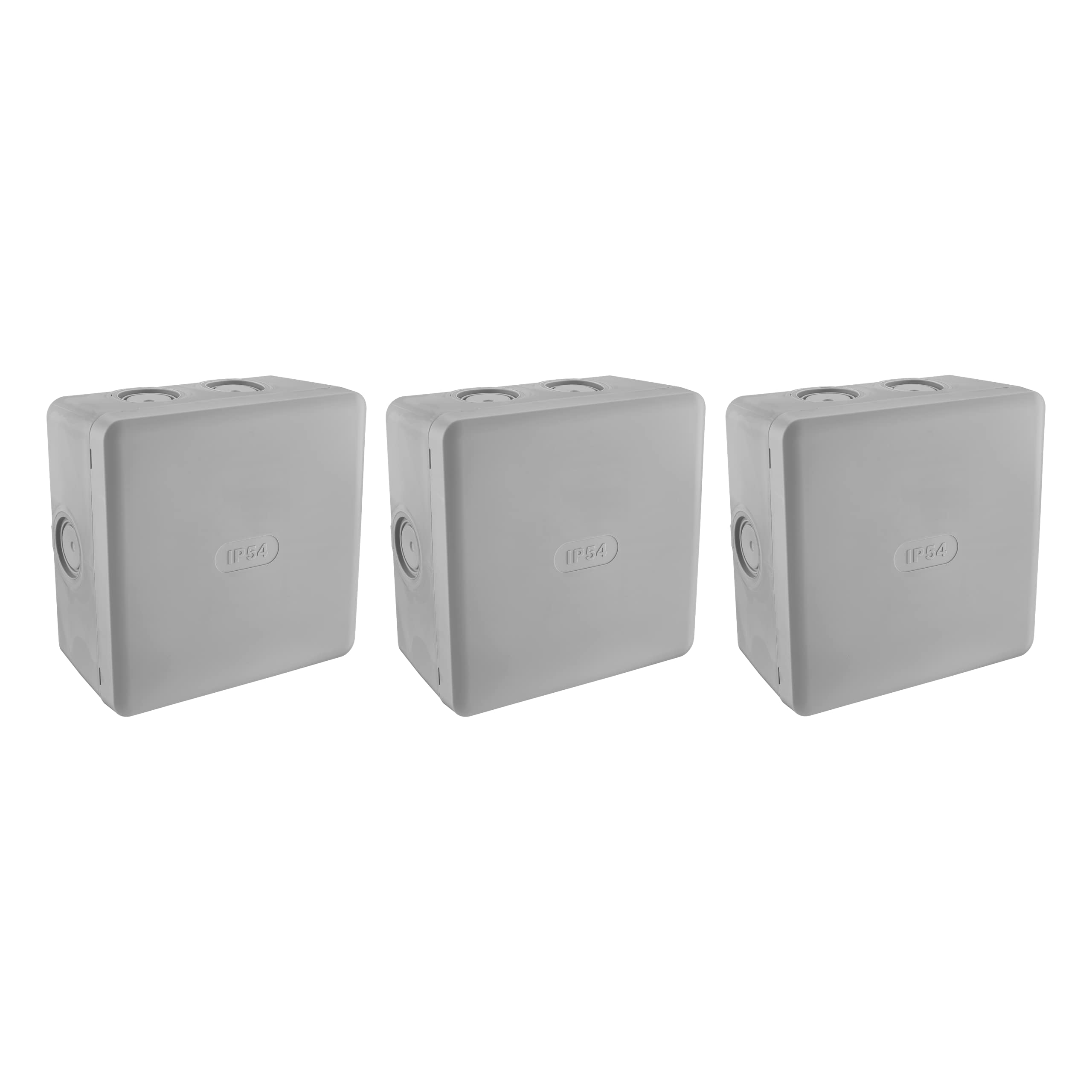Debflex 718814 - Electrical Junction Box - Outdoor Waterproof Junction Box - Set of 3 IP54 Junction Boxes - 115 x 115 cm