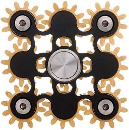 VHEM Fidget Spinner Metal Novelty Nine Linkage Gear Spinner Fidget Toy Anxiety Relief Hand Spinner Black
