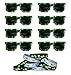 Gypsy Jade's 8-Bit Pixelated Sunglasses Birthday Party Favors (8 Pack) with 8 Pixelated Wristands Included - Party Bag Fillers for Miner Themed Parties