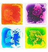 Art3d Liquid Sensory Floor Decorative Tiles, 11.8"x11.8" Square, Colorful, 4 Tiles