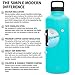 Simple Modern 84 Ounce Summit Water Bottle - Stainless Steel Half Gallon Flask +2 Lids - Wide Mouth Double Wall Vacuum Insulated Blue Leakproof -Caribbean