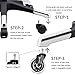 AIRKOUL Office Chair Caster Wheels, 5Pcs 3 Inches Replacements Wheels Caster Universal Fit Safe for Hardwood & Carpet Floor,Smooth & Quiet