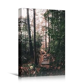 signwin Canvas Wall Art Green Forest Dramatic Forest...