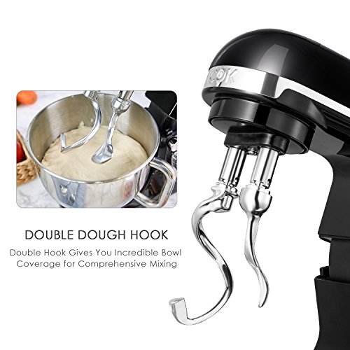 Aicok Stand Mixer, 500W 6Speed 5Quart Stainless Steel Bowl, TiltHead