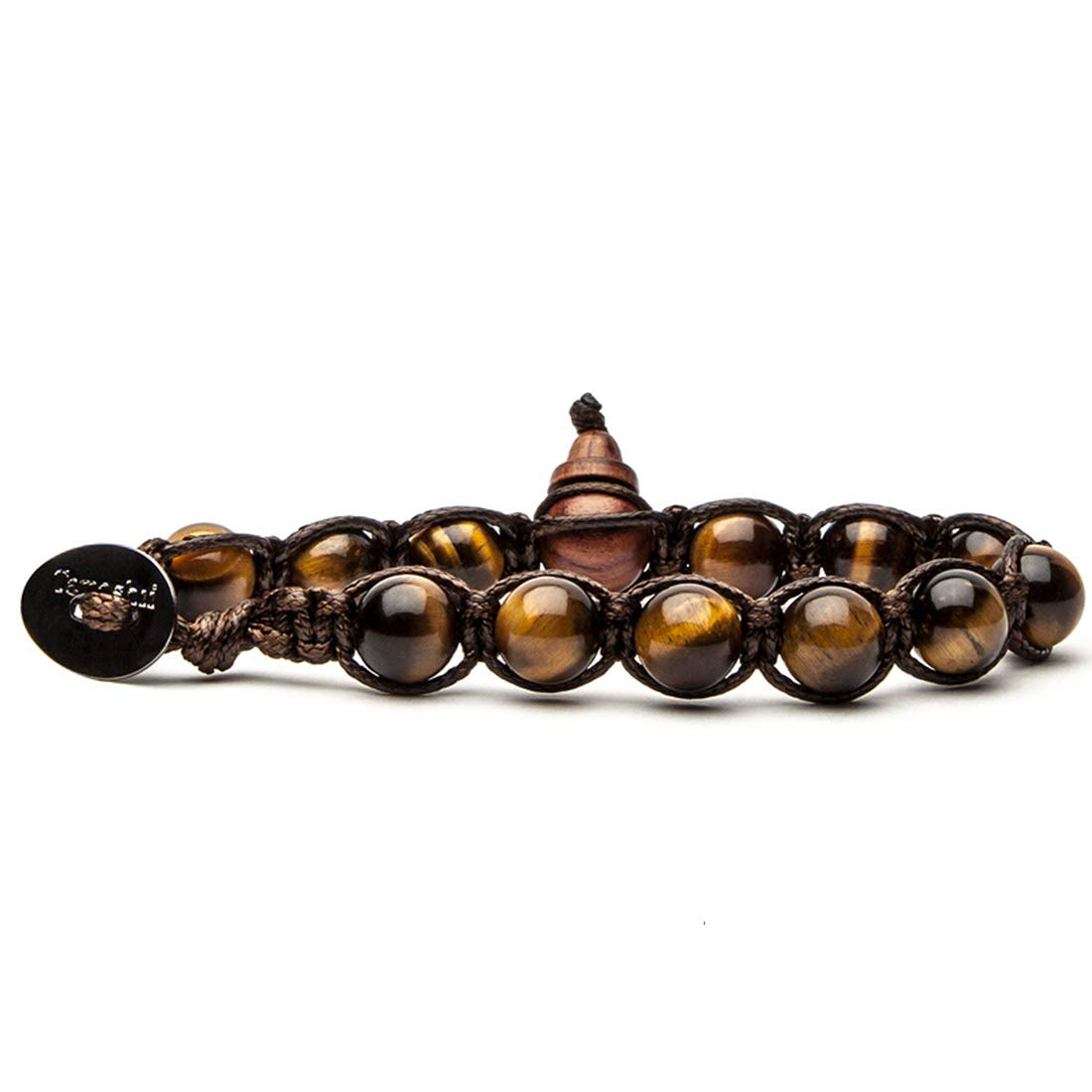 Tamashii Tibetan Tiger's Eye Bracelet Brown BHS900-214, Taglia Unica, Brown