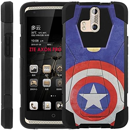 [HEROES 7] ZTE Axon Pro [Advance] Dual Layer Shockproof Rugged Hybrid Armor Bumper Protection [Built-in Kickstand] for ZTE Axon Pro
