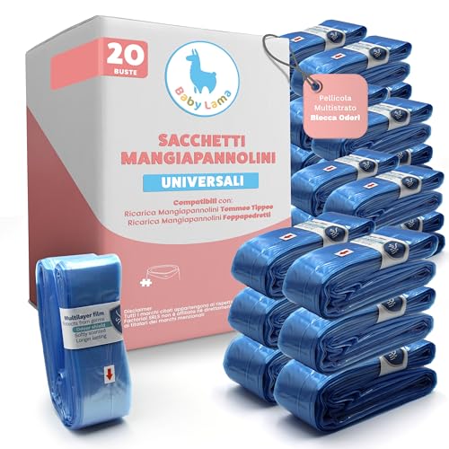 Universal Nappy Bags (20) – Compatible with Tommee Tippee and Foppapedretti Pig Nappy Feeder Refill – Resistant and Odour Resistant