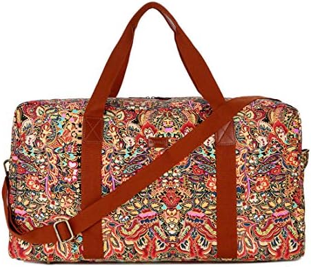 BAOSHA HB-32 Canvas Travel Duffel Bag Weekender Overnight Bag Carry on Oversized for Ladies Women (Colour) 8 BAOSHA HB-32 Canvas Travel Duffel Bag Weekender Overnight Bag Carry on Oversized for Ladies Women (Colour)