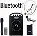 Hisonic HS210 40 Watts Rechargeable & Portable PA System with Built-in VHF Wireless Microphones, MP3 Player/Recorder & FM Radio, Remote Control Included, and Bluetooth to stream music from your cellphones and pads, Color Black