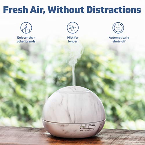 HATHASPACE Marble Essential Oil Aroma Diffuser, 350ml Aromatherapy