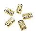 Hyamass 50pcs Aluminum Hollow Out Dreadlocks Beads Metal Hair Ring Decoration Braiding Hair Jewelry (Gold)