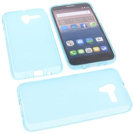 foto-kontor Tasche für Alcatel One Touch Pop 3 5.0 4G Gummi TPU Schutz Handytasche blau