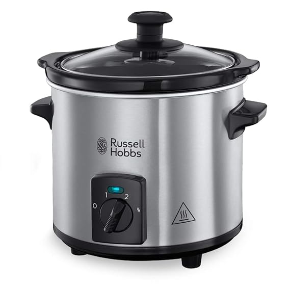 Russell Hobbs 25570-56 Mini Schongarer, 145, Oberfläche aus hochwertigem gebürsteten Edelstahl 2 liters, Schwarz