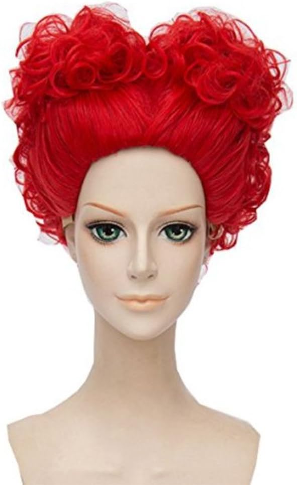 Monoii ハートの女王 ウィッグ コスプレ アリス 女王 かつら 赤 ハロウィン 仮装 C564 コスプレ 仮装 通販 Amazon