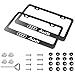 sparkle-um 2pcs Newest Matte Aluminum Alloy License Plate Frame ，with Screw Caps Cover Set Suit，Applicable to US Standard car License Frame, for Audi
