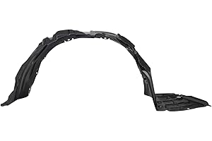 TRQ Front Left Inner Fender Liner Black Drivers Side Compatible with 2017-2018 Toyota Prius Prime TO1248217