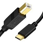 CableCreation USB C Printer Cable 1 m, Printer Cable USB C to B, Scanner Cable Printer Cable to USB MIDI Cable for Yamaha Casio Digital Piano MIDI Controller DJ Controller, 3.3 ft Black