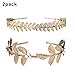 (2 Pack) Roman Goddess Leaf and Star Branch Dainty Bridal Hair Crown HeadBand