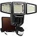 ANKO Solar Powered Motion Sensor Light, 182 LED 1000 Lumen Adjustable Head IP44 Waterproof Outdoor Security Light with 3 Control Dials for Patio, Deck, Yard, Garden, Driveway, etc